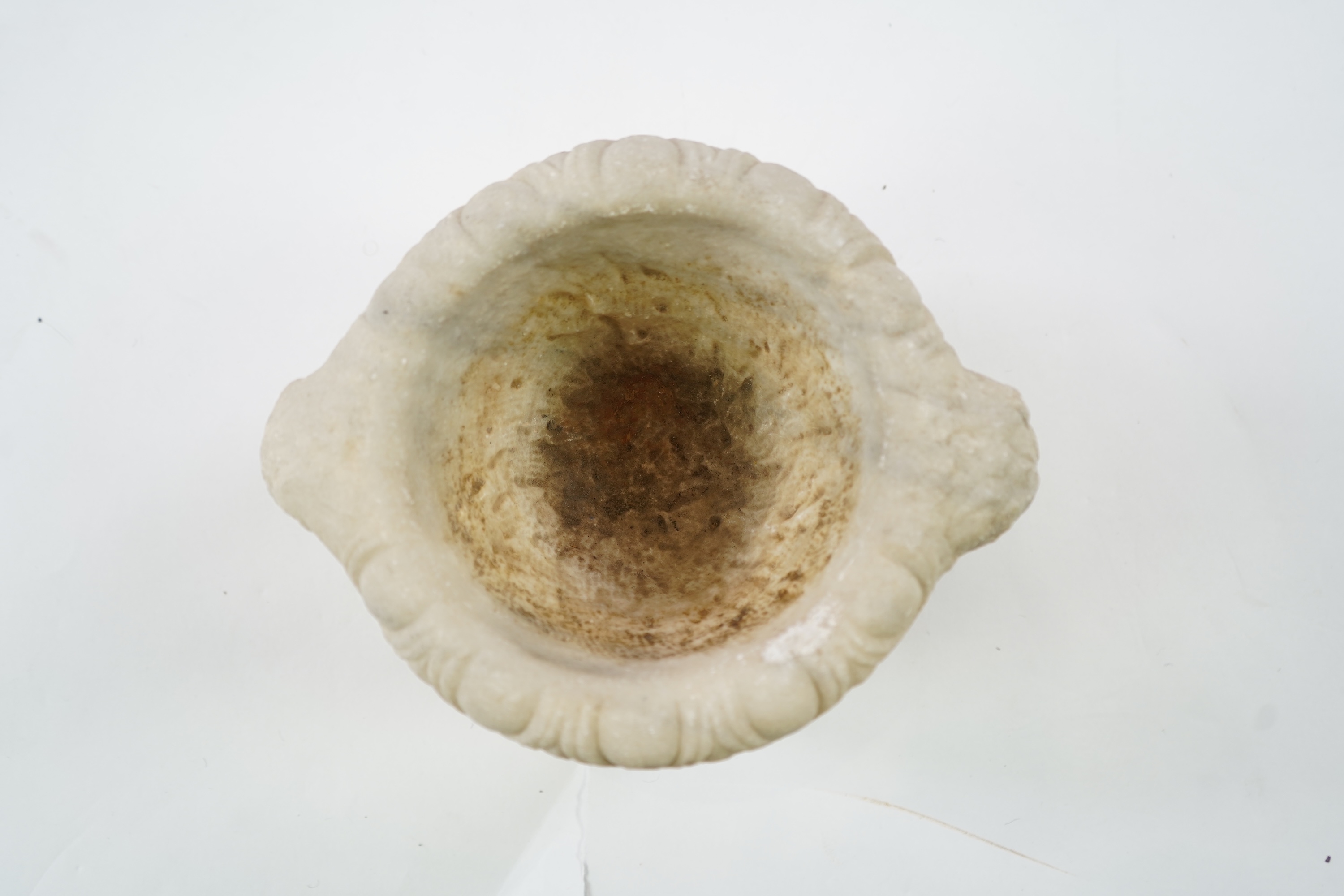 A sculpted limestone mortar, Southern France, 17th century